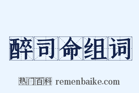 醉司命组词是什么意思的图片